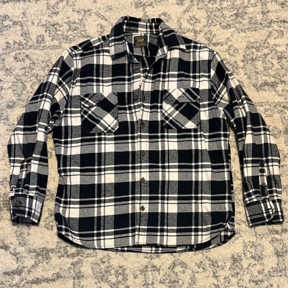 Jachs Black and White Heritage Flannel Shirt